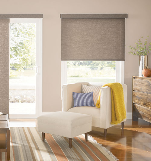 Window Covering Blind with Remote Control Electrical Roller Shade Cream 