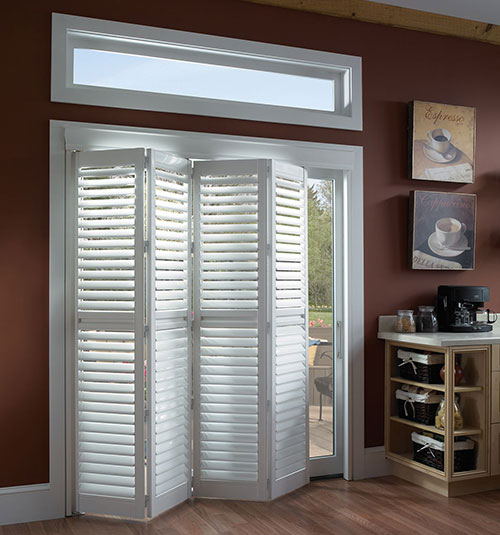 Plantation Shutters For Sliding Glass, Telescoping Sliding Patio Doors With Blinds And Shutters